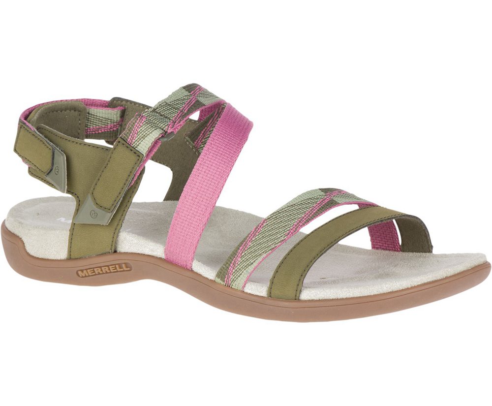 Merrell Sandaler Dame - District Mendi Backstrap - Olivengrøn - YGI248017